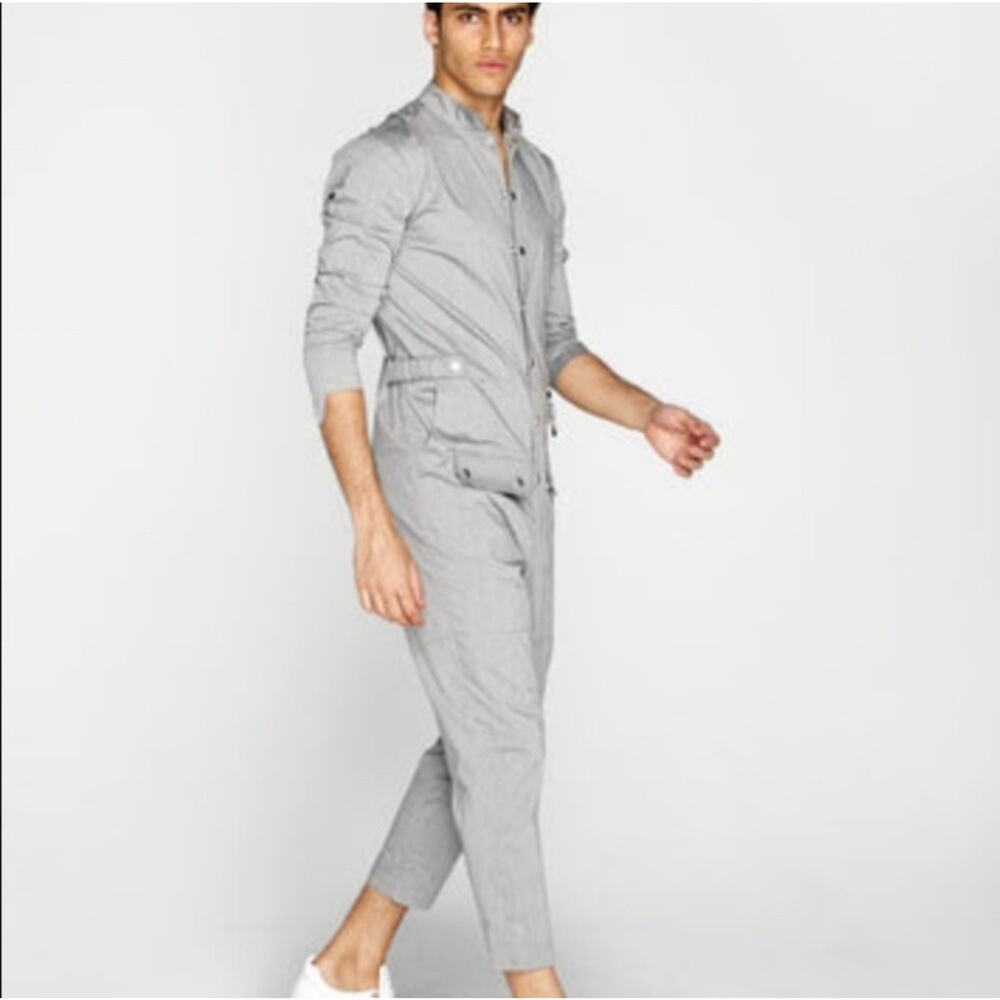 Orttu Men’s Cargo Gray Work Jumpsuit NOWT